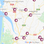 Carte des points de lâchers officiels en France